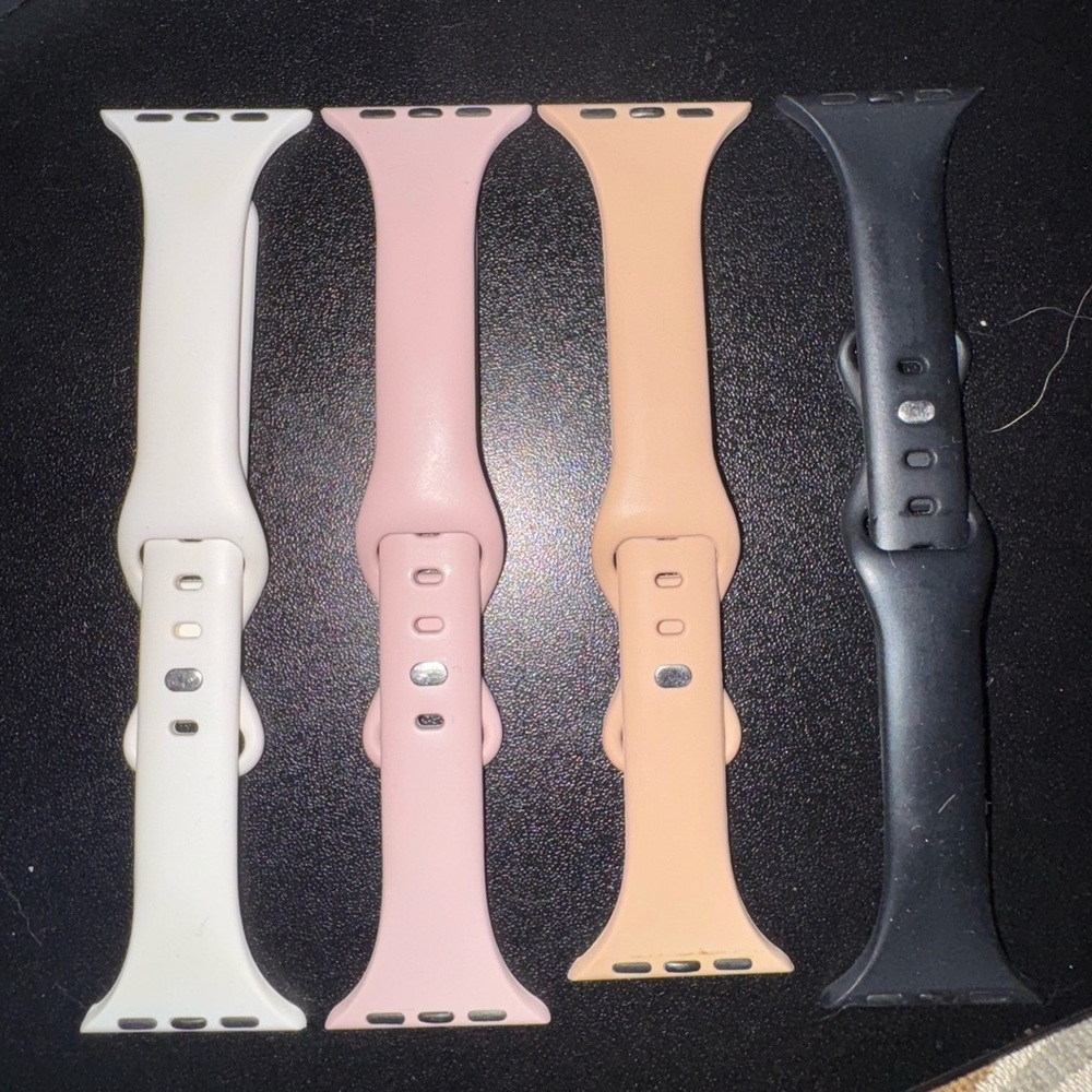 Smartwatch Band Set - White, Pink, Tan, Black